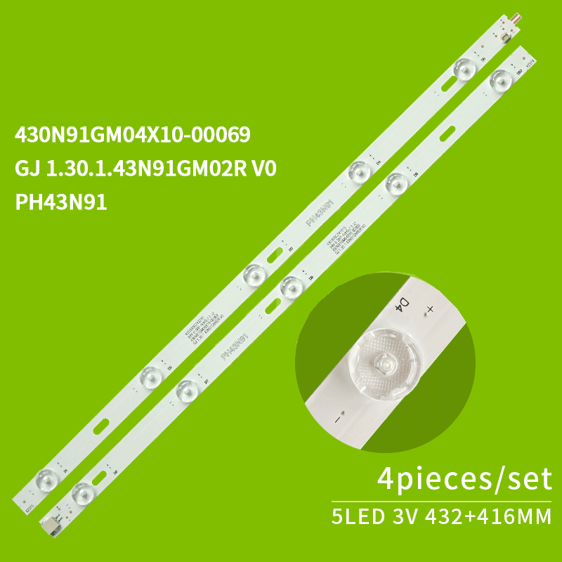 430N91GM04X10-C0069 1.30.1.43 N91GM02R V0 Barra de LED para Philco PH43N91DSGW PH43N91DSGWA PH43N91 Barra de LED TV