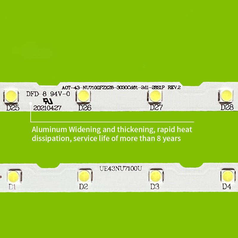OEM Logo AOT-43-NU7100F2X28-3030C Tiras De LED Samsung UN43NU7100G UN43NU7300 UN43RU7100 UE43NU7140 TV 6V LED Backlight 38LED
