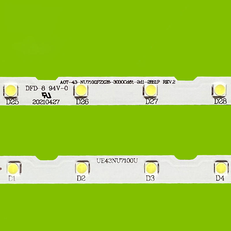 OEM Logo AOT-43-NU7100F2X28-3030C Tiras De LED Samsung UN43NU7100G UN43NU7300 UN43RU7100 UE43NU7140 TV 6V LED Backlight 38LED