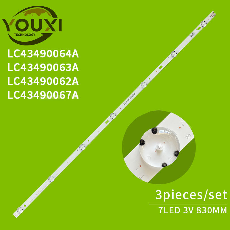 Barra de luz LED LC43490063A 64A 62A 67A para TV LED LG 43LK5700 43UK6250PUD 43UK6300 43UJ6500 43UJ6560 43UJ6350 43UJ6300
