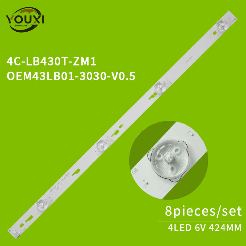 0EM43LB01-3030-V0.5 4C-LB430T-ZM1 Fita de retroiluminação para TV TCL L43F3800A L43F2820E L43F2800A Luzes LED