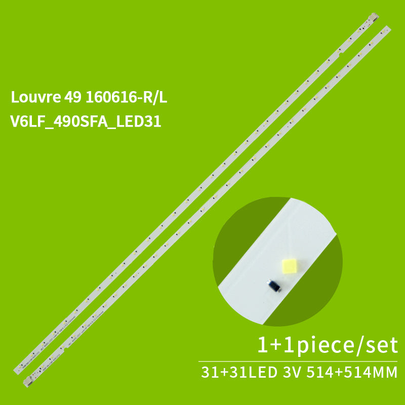 BN96-39726A 39728A 06922A LEDs Strip Light for Samsung UE49K5100AK UN49K5300AG Louvre 49