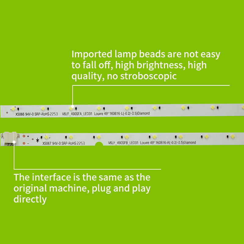 BN96-39726A 39728A 06922A LEDs Strip Light for Samsung UE49K5100AK UN49K5300AG Louvre 49