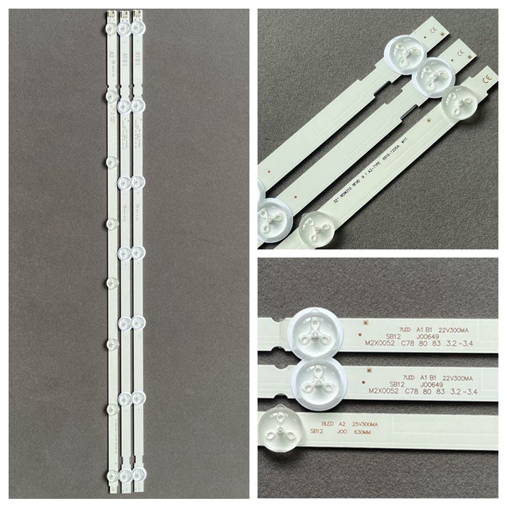 Fitas de luz de fundo tipo A1 A2 para TV LG 32LA613S 32LA615 32LN578 32LN577 32LN5700 7 8 7LED 6916L-1105A 1106A Barra de LED ROW2.1 de 32''