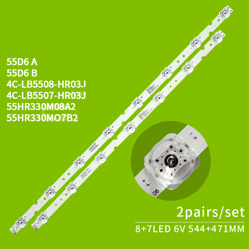 55HR330M07B2 55HR330M08A2 V2 Barra De Luces Barra de LEDs para TCL 55P8M 55P65 55P65US Barra De LED TV