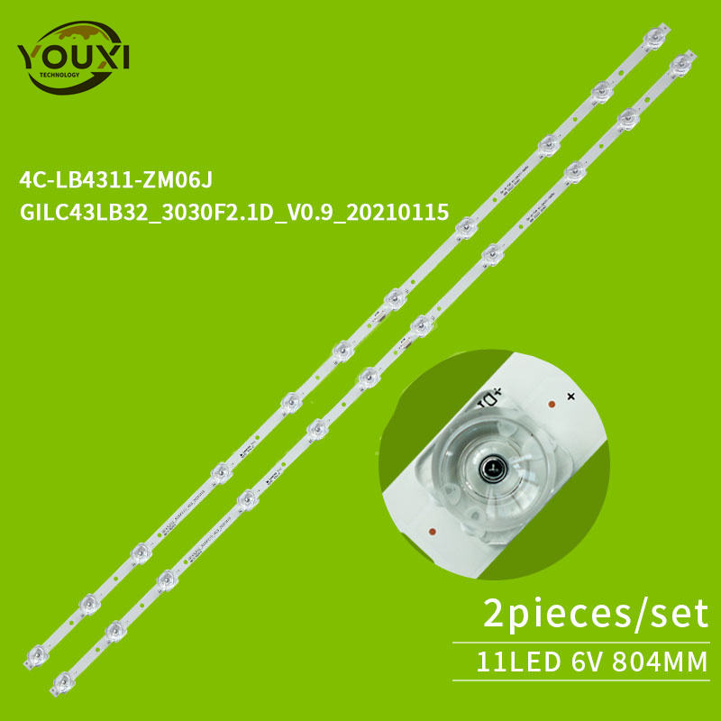 43HR330M11A1 Replacement for TCL TV 43EP640 43UD6306 43S421 43S325 43L2 GIC43LB32-3030F2.1D-V0.9 4C-LB4311-ZM06J LED Bar Light