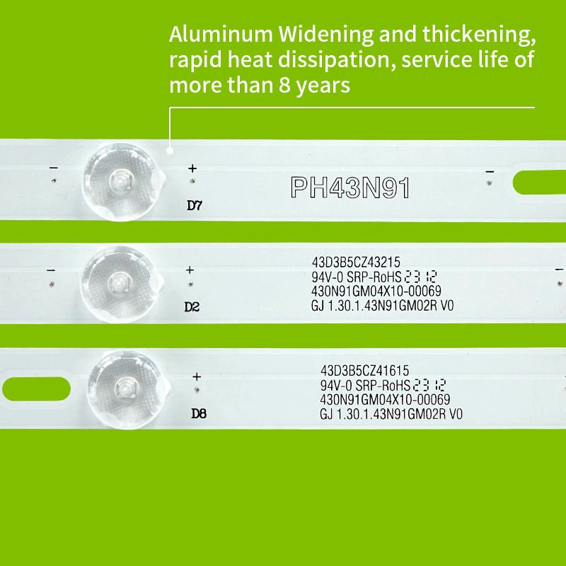 430N91GM04X10-C0069 1.30.1.43 N91GM02R V0 Barra de LED para Philco PH43N91DSGW PH43N91DSGWA PH43N91 Barra de LED TV
