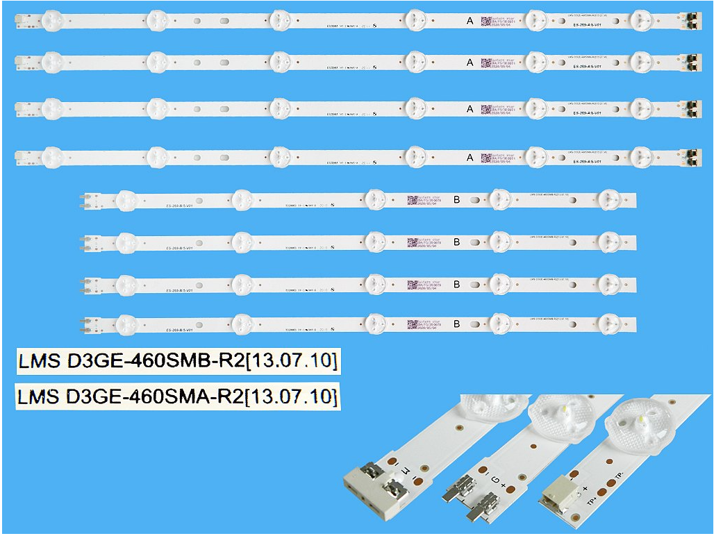 2013SVS46 3228N1 D3GE-460SMB-R1 SMA-R2 Kit LEDs Light Bar for Samsung UN46EH5300F UN46FH5205 UN46FH5303 UN46FH6203 Barra LED TV
