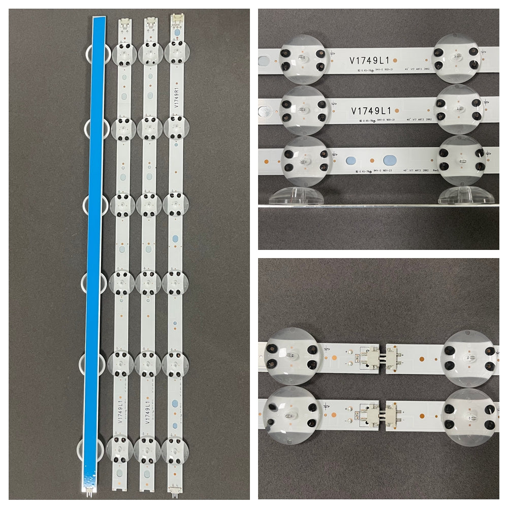 OEM Logo Back Light 49'' V17 ART3 2862 6916L-2862A 2863A Pare for LG TV 49UJ6500 49UV340 49UJ6525 49UJ6560 Tiras LED