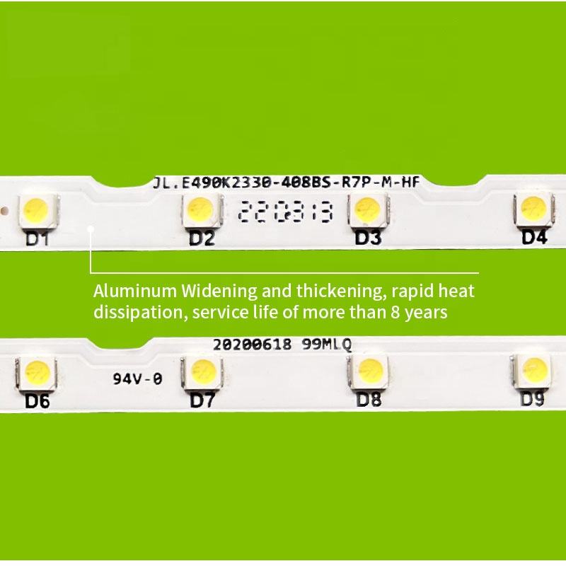 LED Backlight AOT-49-NU7300-2X38 JLE490K2330-408BS for Samsung 49RU7100 UA49NU7100 UN49NU7100 UN49RU7400 UN49NU7300 TV Edge Bar