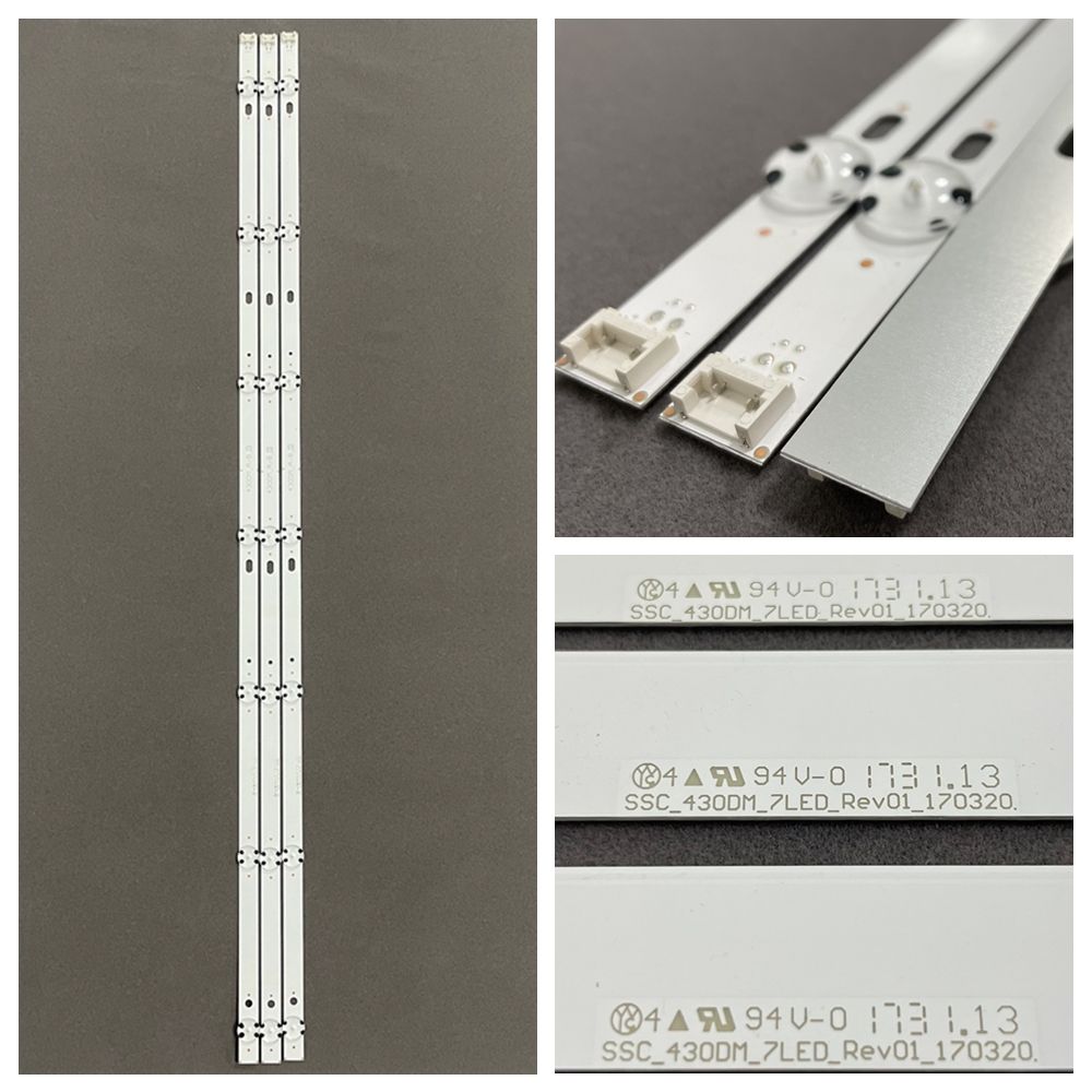 INNOTEK 17Y 43inch Backlight Strips for LG 43UJ6350-UC 43UJ701V 43UJ651V 43UK6470 43UK6090 LC43490058A 59A 60A 61A LED TV Lights
