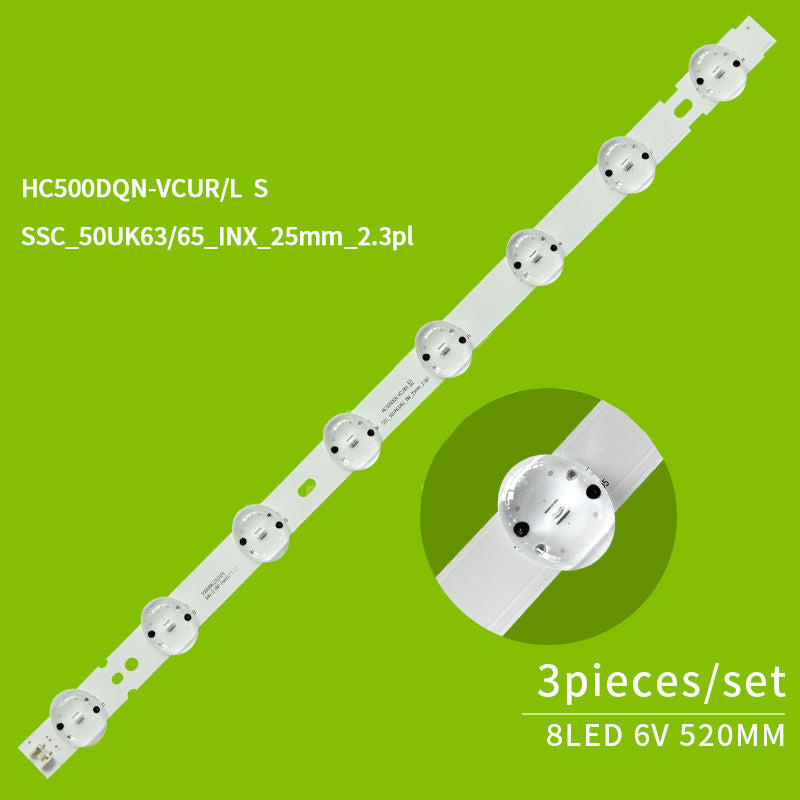 Fita de luz de fundo HC500DQN-VCUR/L SSC_50UK63/65 Reparo para TV LG 50UK6300 50UK6500 50UK6470 50UK6510 50UK6520PSA Luz LED