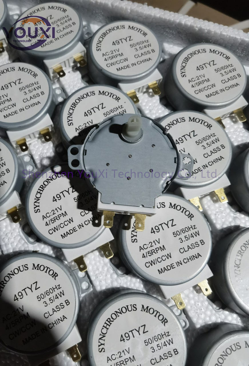 Logotipo impresso de alta qualidade 50/60 Hz 220 V 21 V Peças para forno de micro-ondas Motor giratório de 4 W 110 V