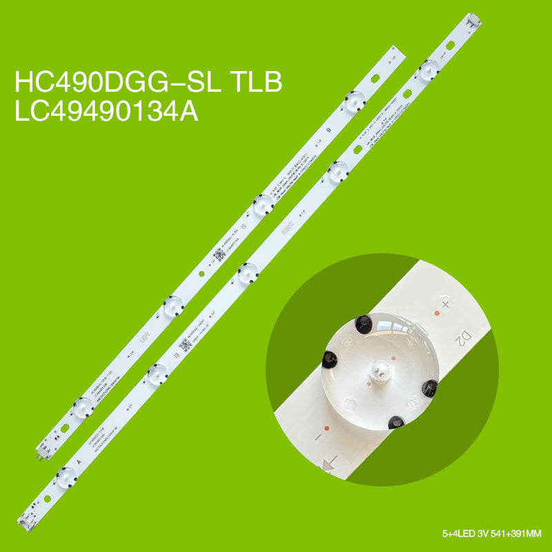 Fita de LED para retroiluminação 6916L-1295A 1296A 1255A 1256A de substituição para LG 49UJ6560 49LJ510 49LJ614 49UJ635 49UJ6300 Barra de luz para TV