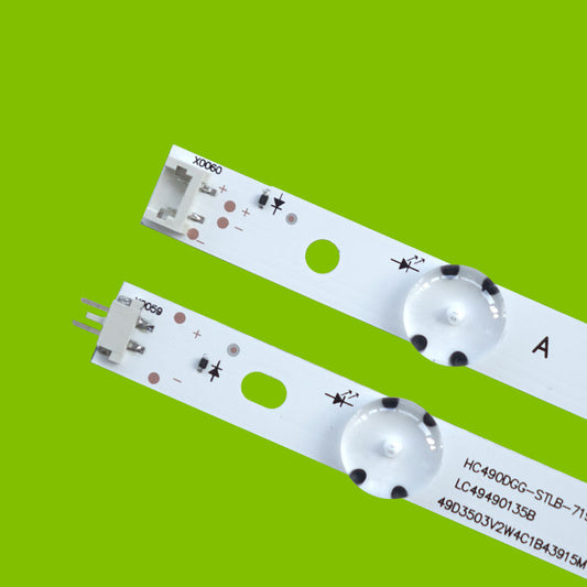Fita de LED para retroiluminação 6916L-1295A 1296A 1255A 1256A de substituição para LG 49UJ6560 49LJ510 49LJ614 49UJ635 49UJ6300 Barra de luz para TV