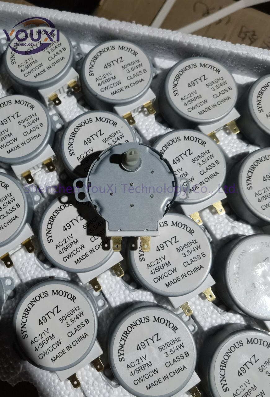 Logotipo impresso de alta qualidade 50/60 Hz 220 V 21 V Peças para forno de micro-ondas Motor giratório de 4 W 110 V
